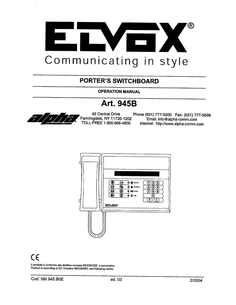 Alpha Communications 945B Operation manual
