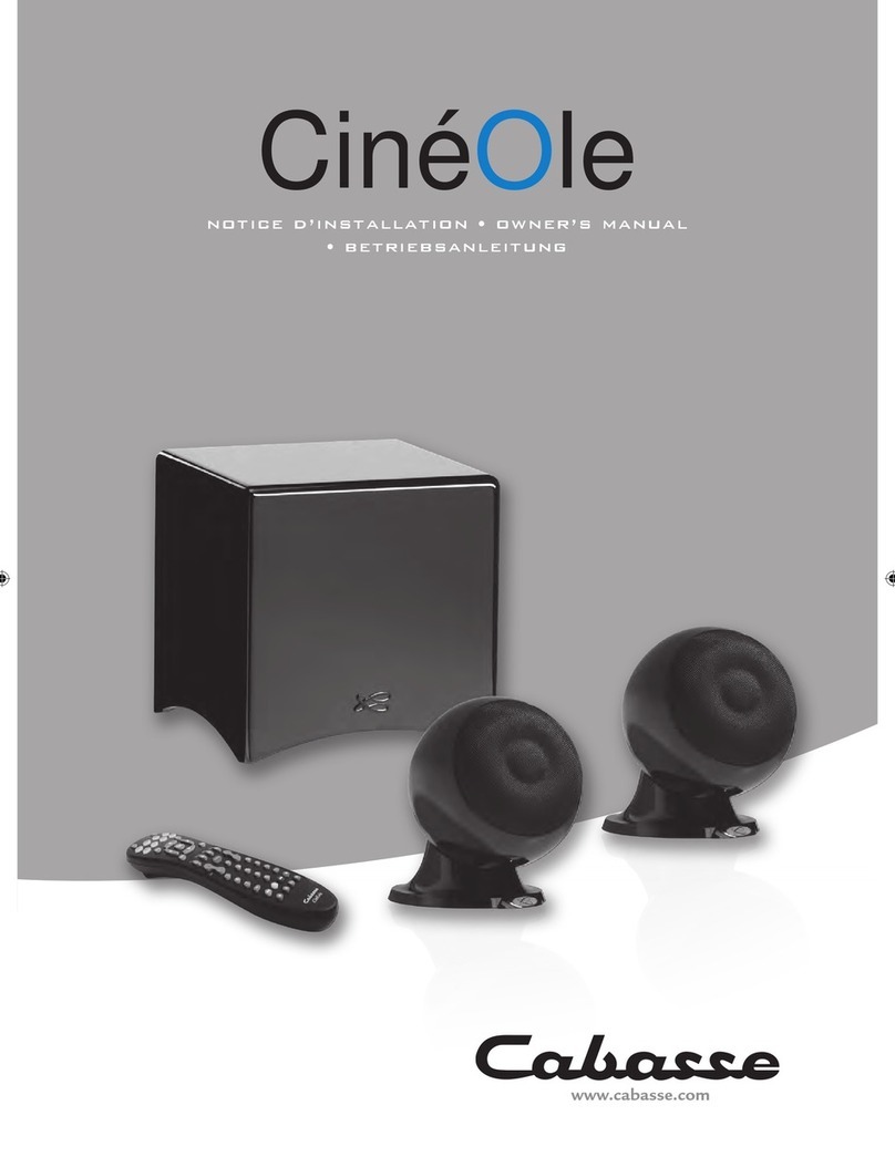 CABASSE cineole owner's manual