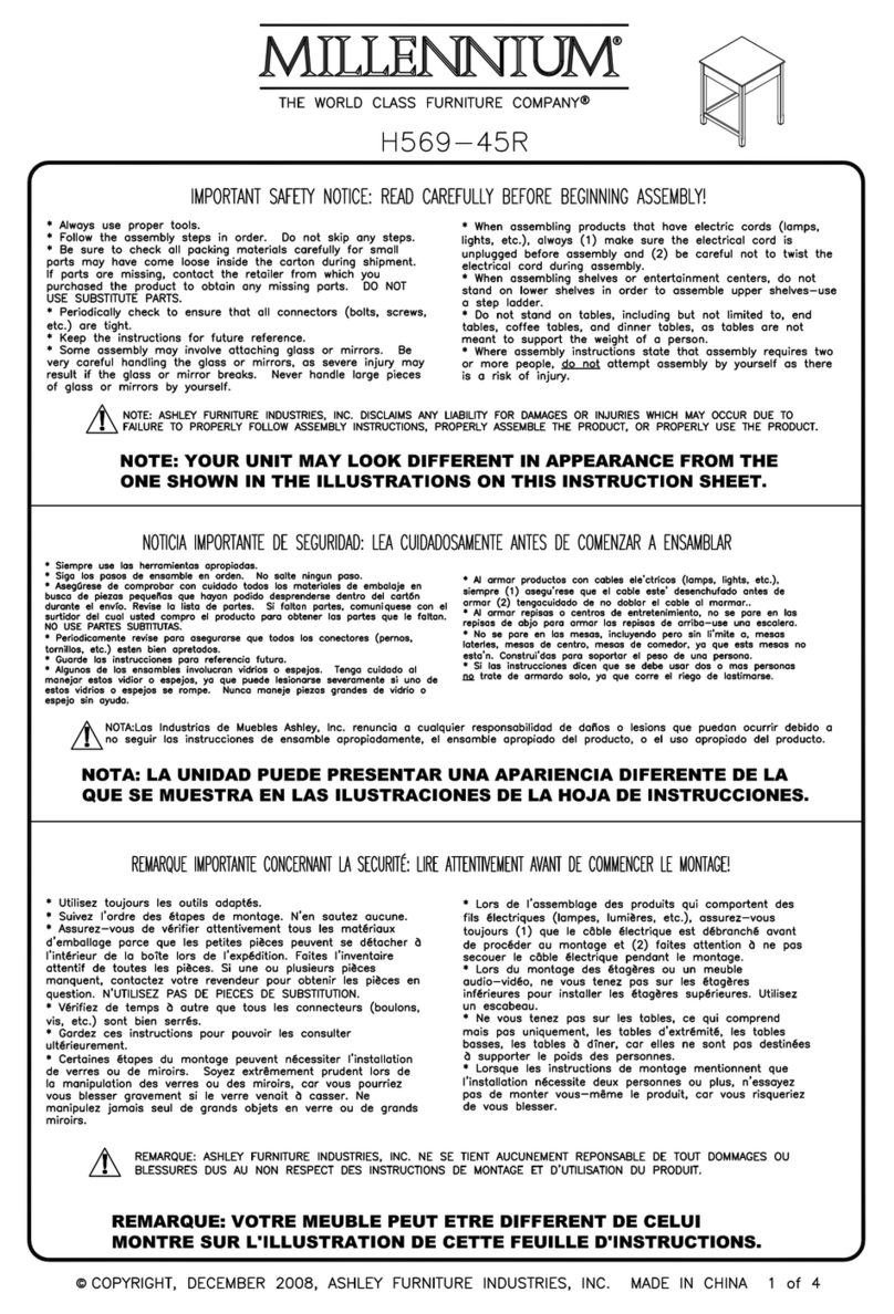 Millennium H569-45R Assembly manual Millennium H569-45R Assembly manual