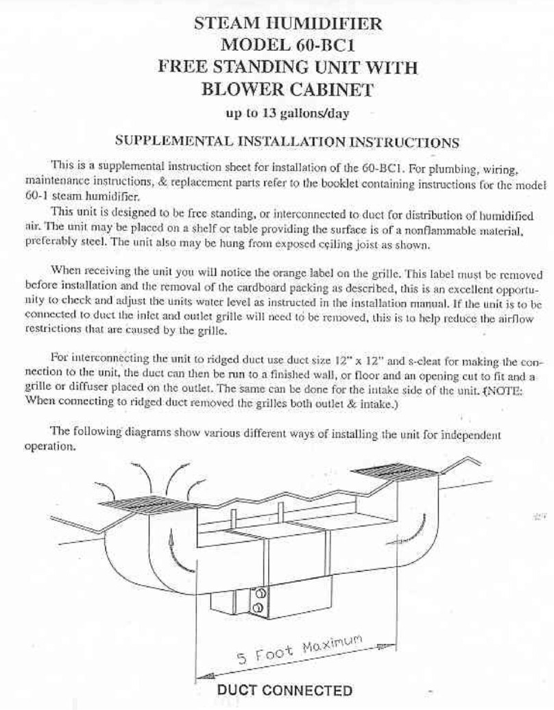 Skuttle Indoor Air Quality Products 60-BC2 installation instructions