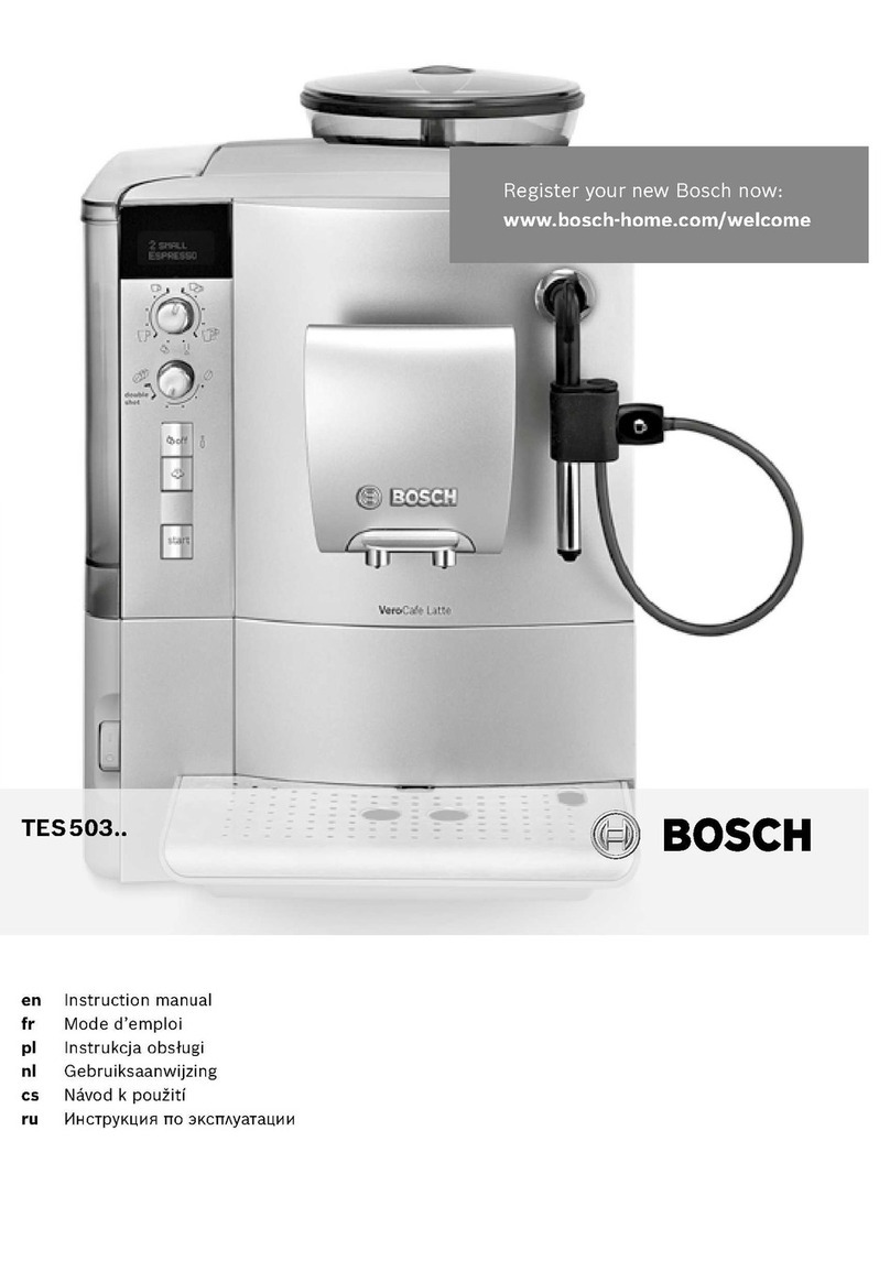 Bosch VeroCafe Latte TES503 Series User manual