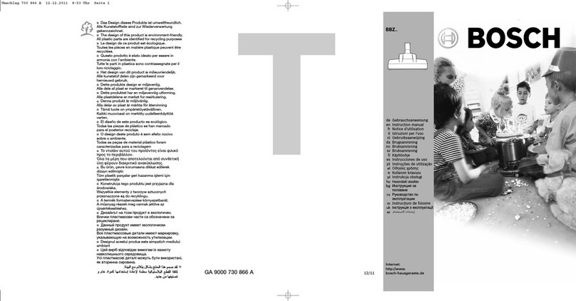 Bosch BBZ series User manual
