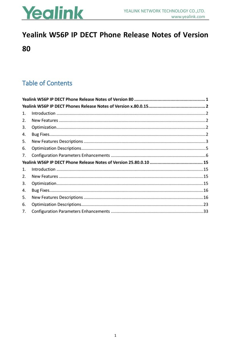 Yealink W56P Telesystem User manual