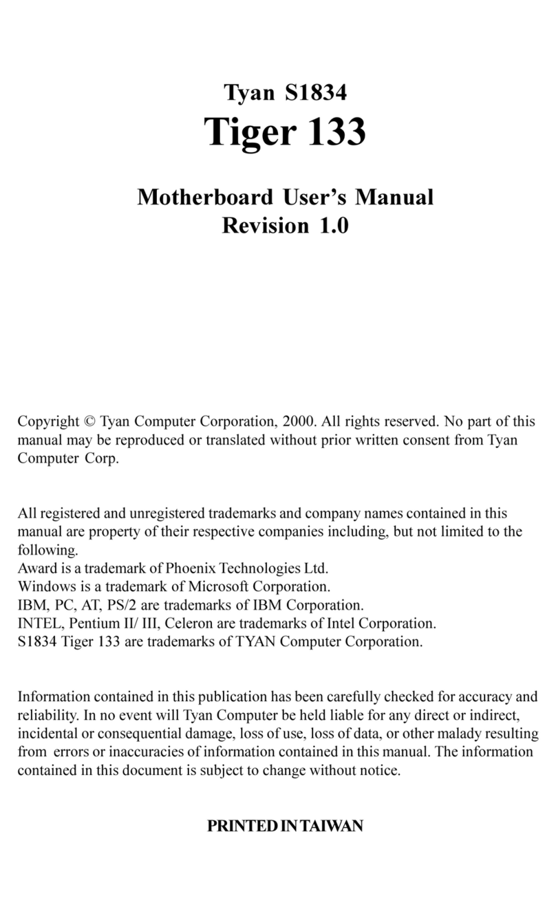 TYAN TIGER 133 User manual TYAN TIGER 133 User manual