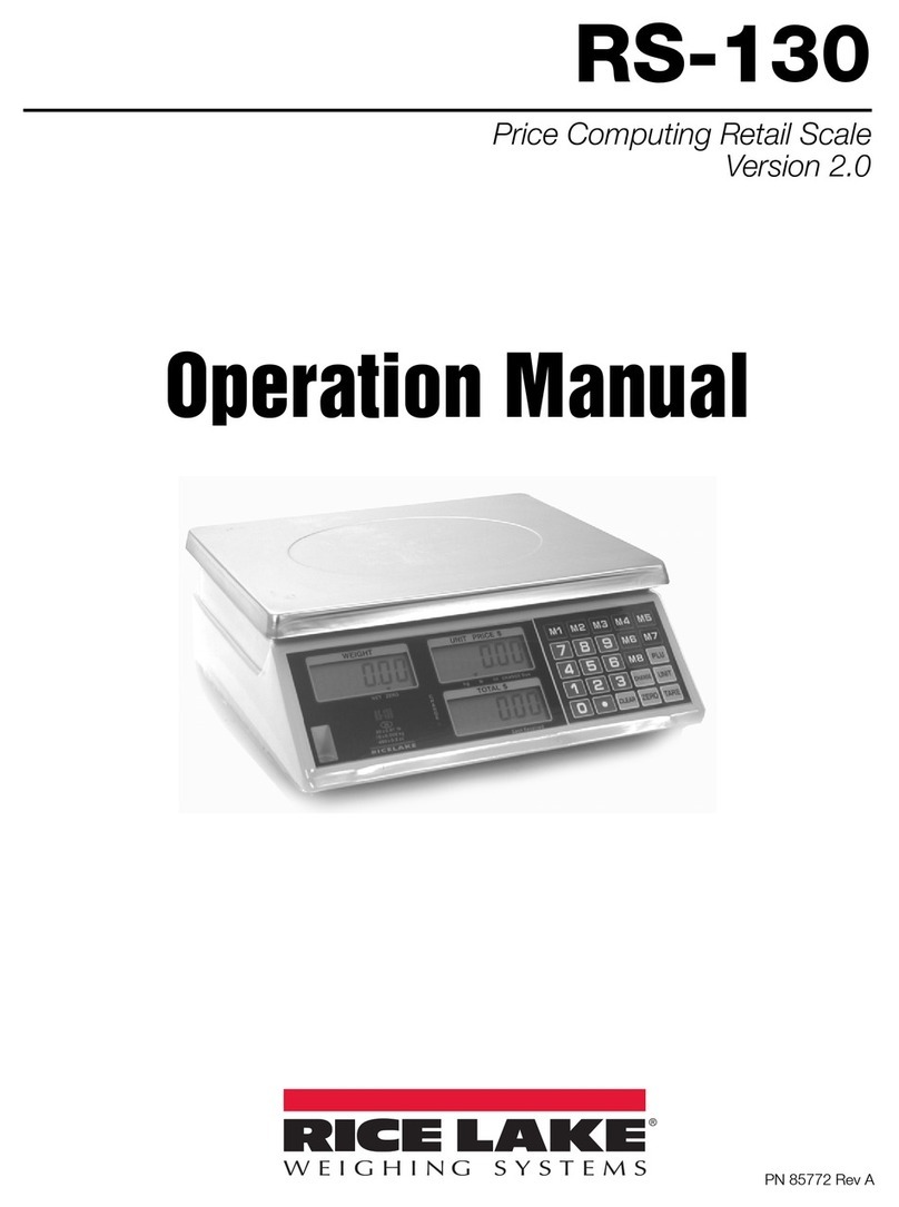 Rice Lake RS-130 Operation manual