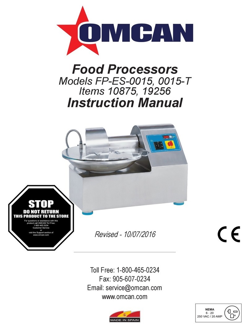 Omcan FP-ES-0015 User manual