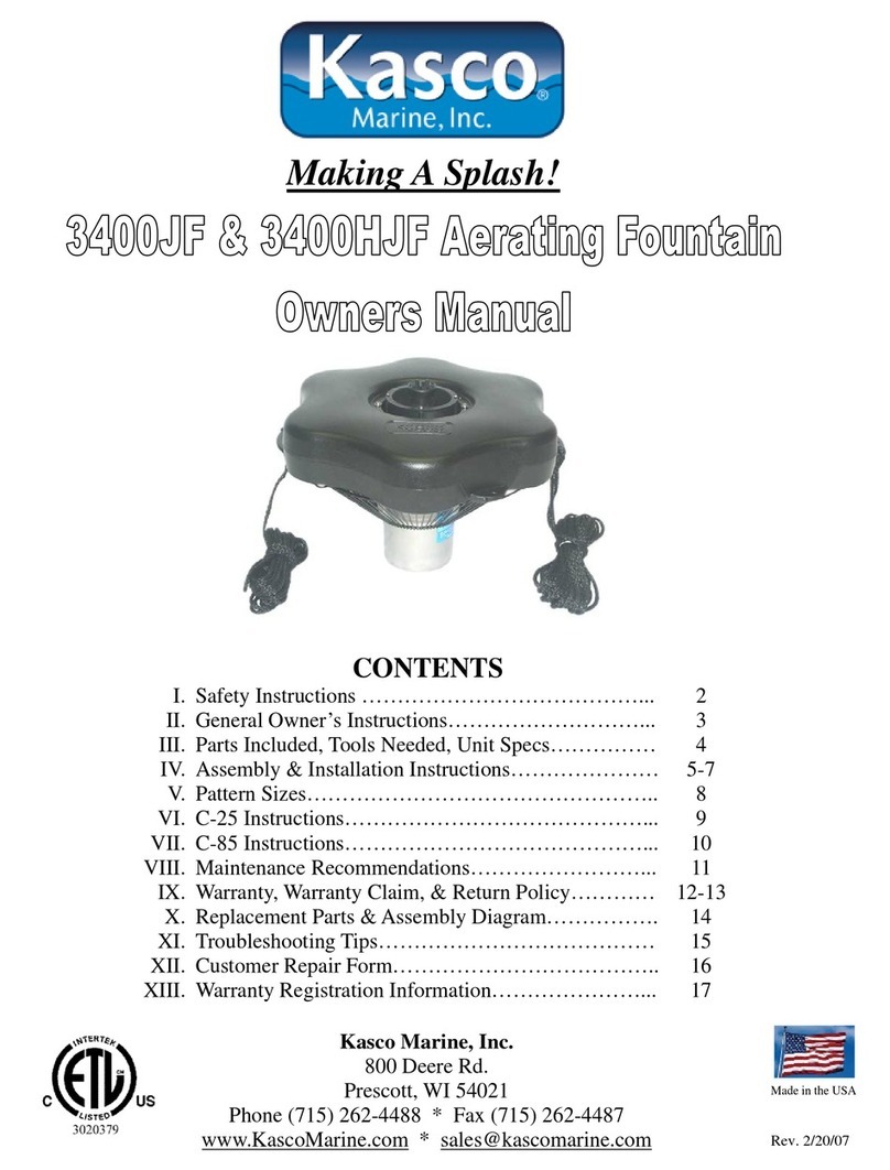 Kasco marine 3400JF owner's manual