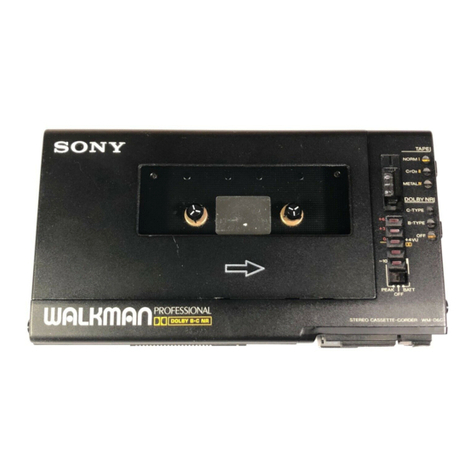 Sony WALKMAN PROFESSIONAL User manual