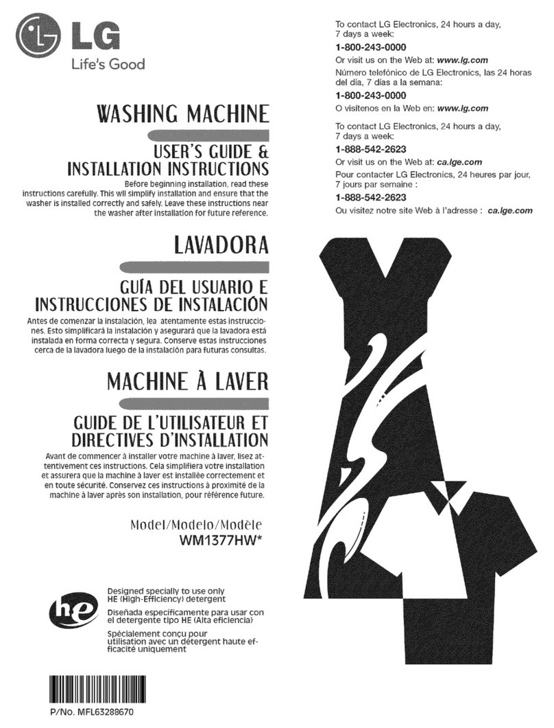 LG WM1377HW Series Instruction Manual