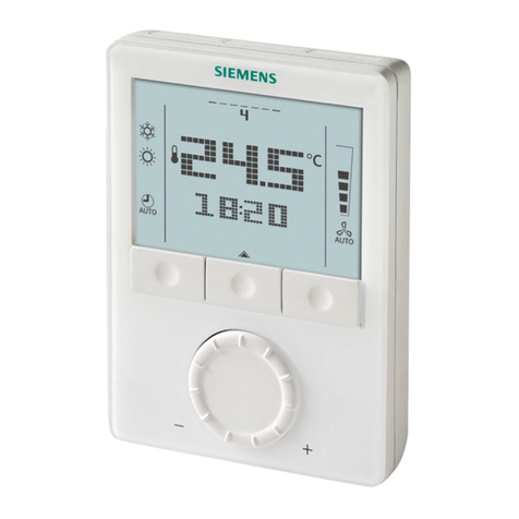Siemens RDG100 Series Operator's manual
