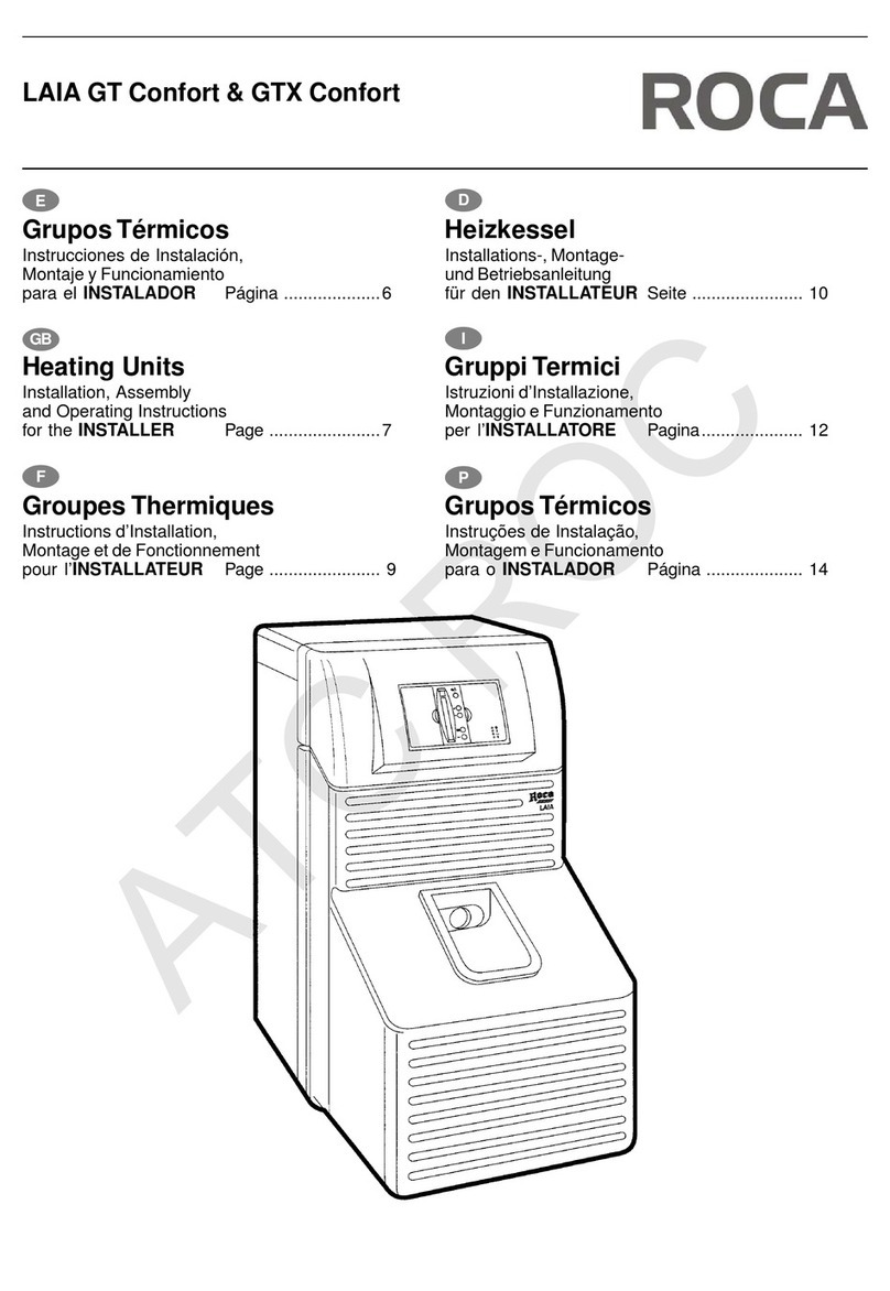 Roca LAIA 20 GT Confort Installation, assembly and operating instructions Roca LAIA 20 GT Confort Installation, assembly and operating instructions