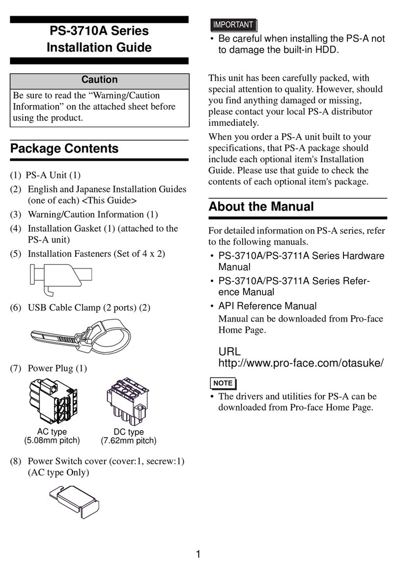Pro-face PS3710A-T42 installation guide