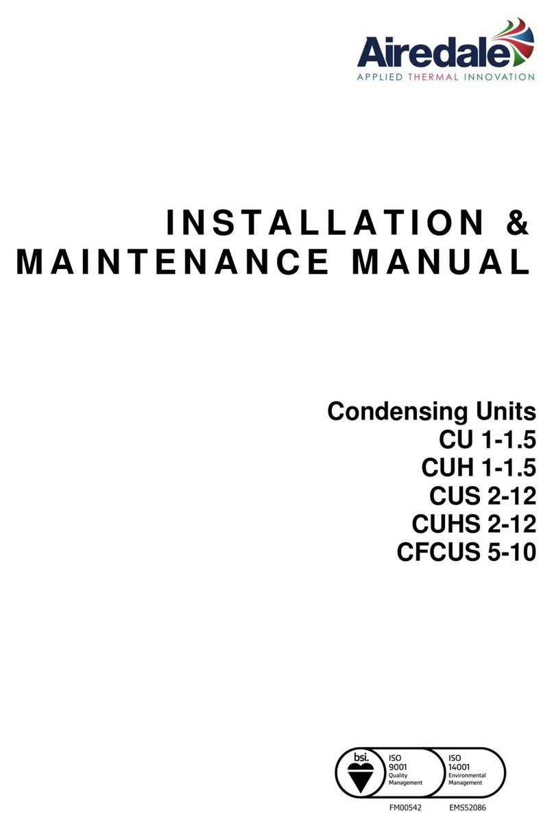 AIREDALE CU 1-1.5 Installation & maintenance manual