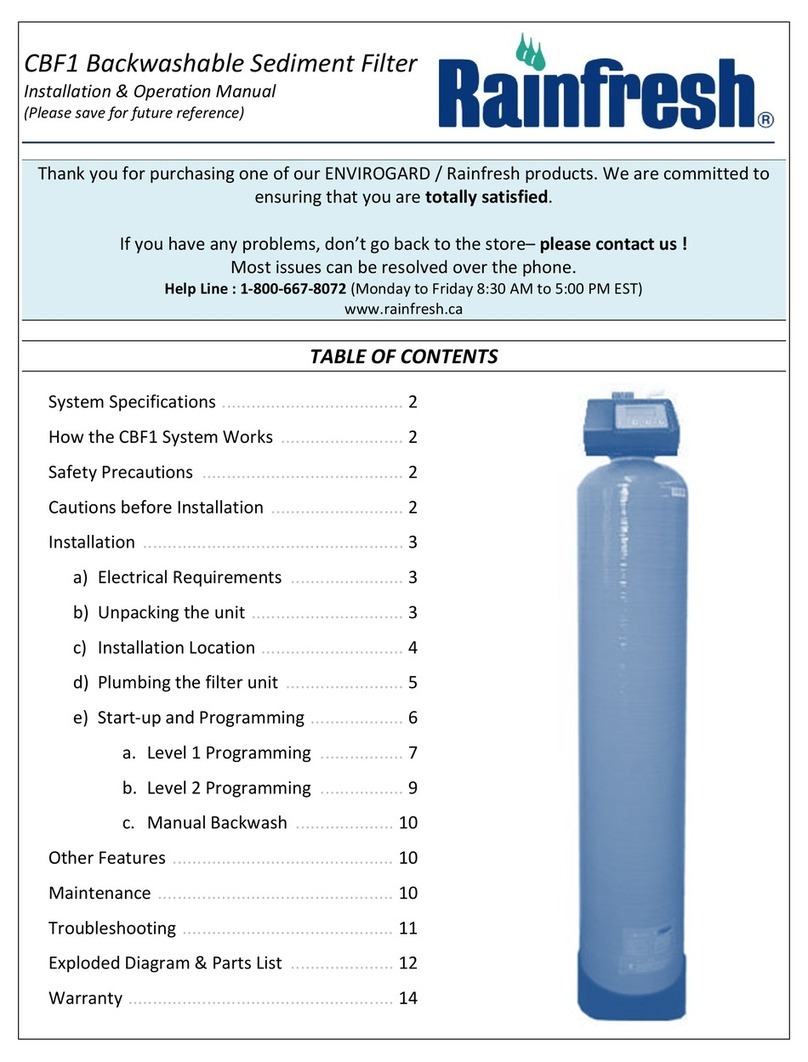 Rainfresh CBF1 User manual