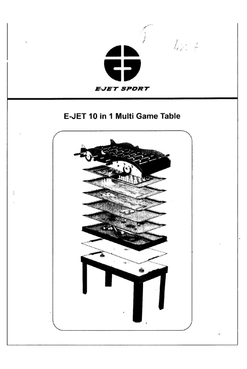 E-Jet 10 in 1 Multi-Game Table Assembly instructions