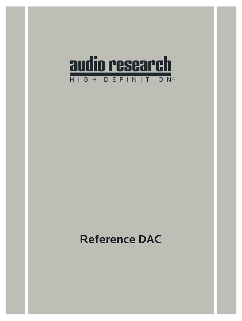 Audio Research reference dac User manual