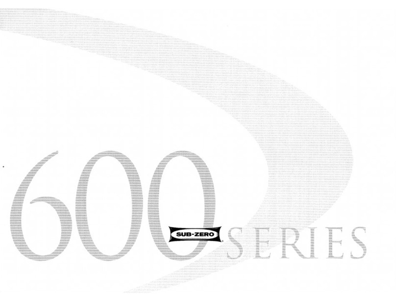 Sub-Zero 601R User manual Sub-Zero 601R User manual