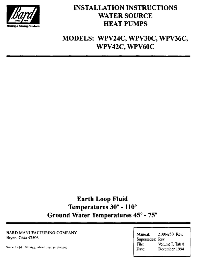 Bard WPV30C installation instructions