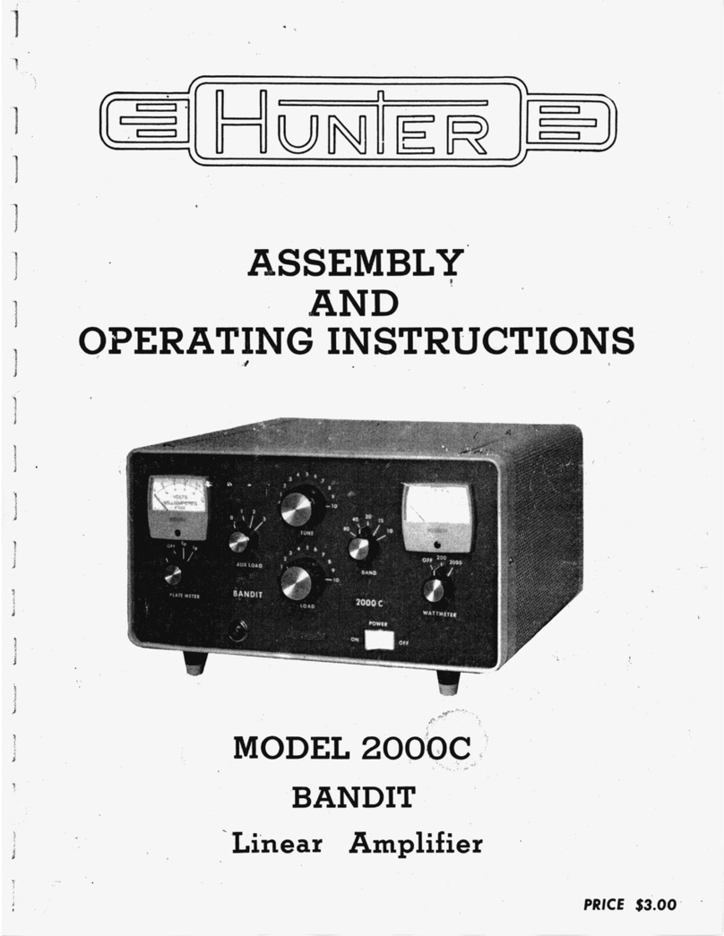 Hunter Bandit 2000C User manual