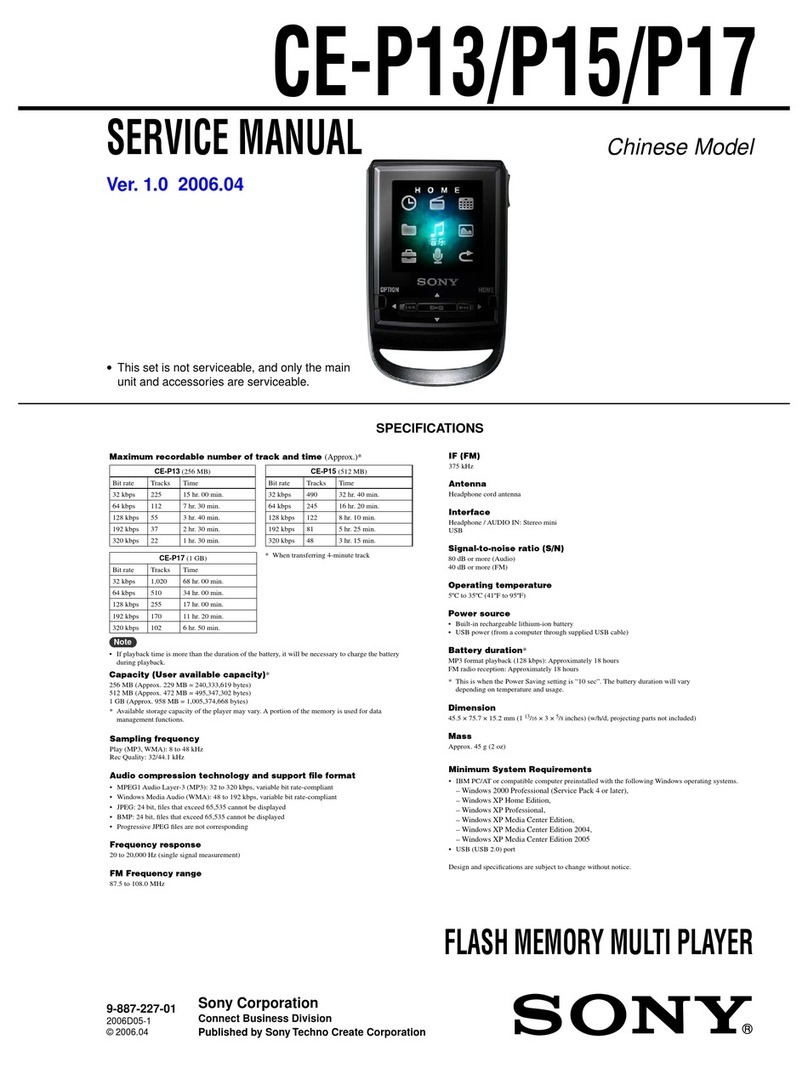 Sony CE-P13 Service manual