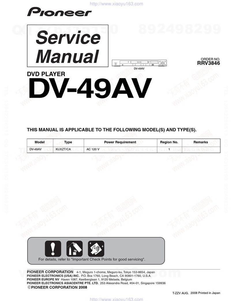 Pioneer DV-49AV - Elite DVD Player User manual