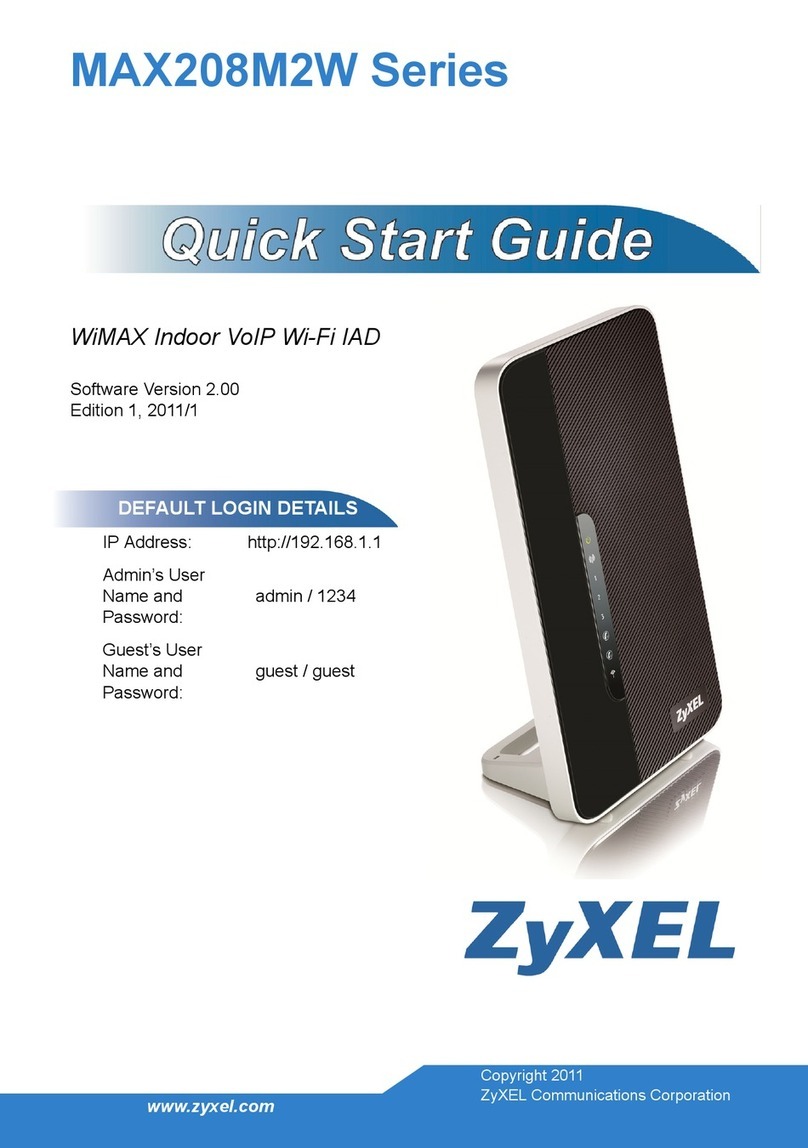 ZyXEL Communications MAX208M2W SERIES User manual