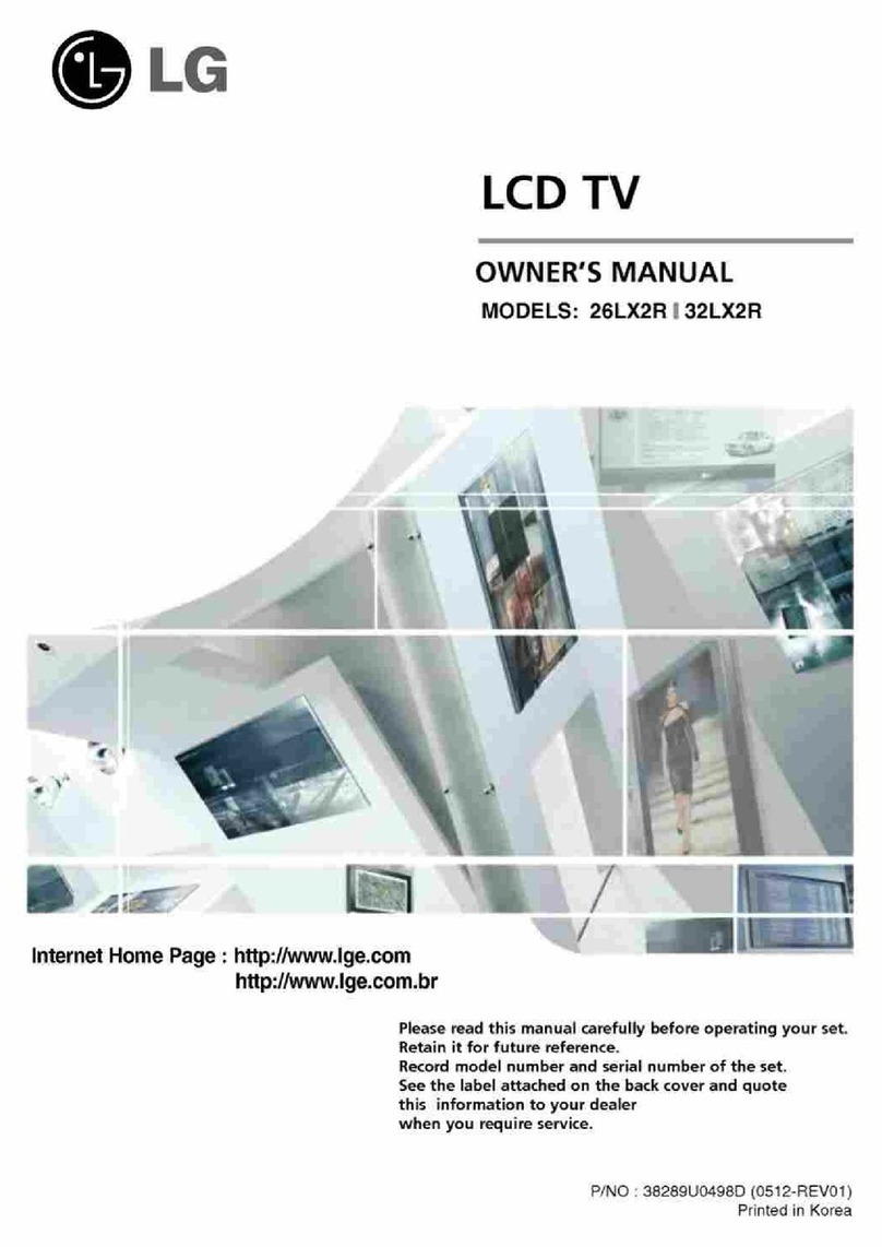 LG 26LX2R Series User manual