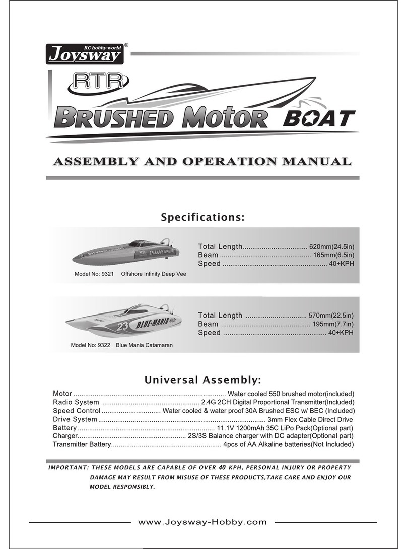 Joysway 9321 Offshore Infinity Deep Vee Installation and operating instructions
