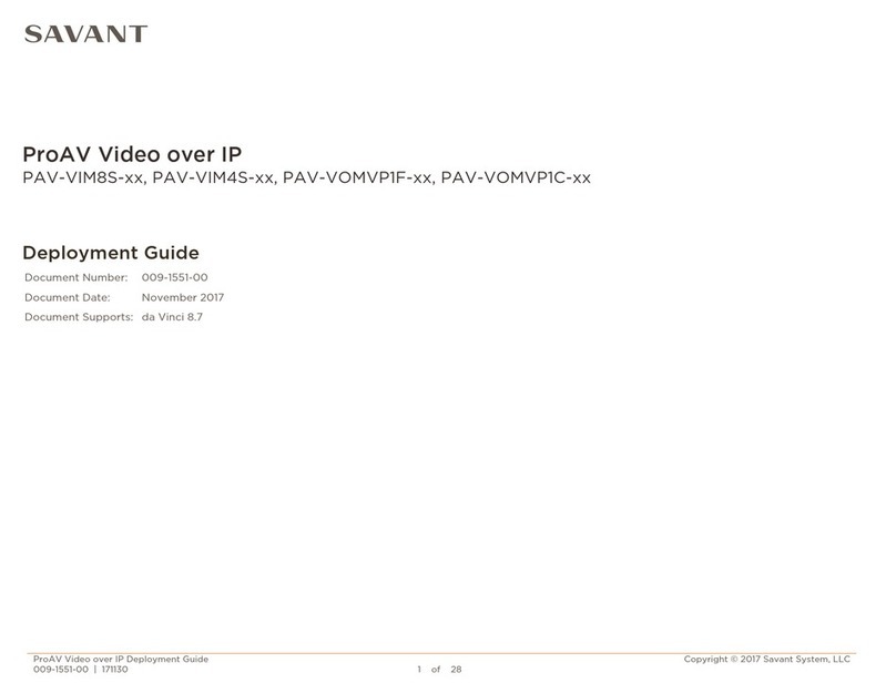 Savant PAV-VIM8S series Quick reference guide Savant PAV-VIM8S series Quick reference guide