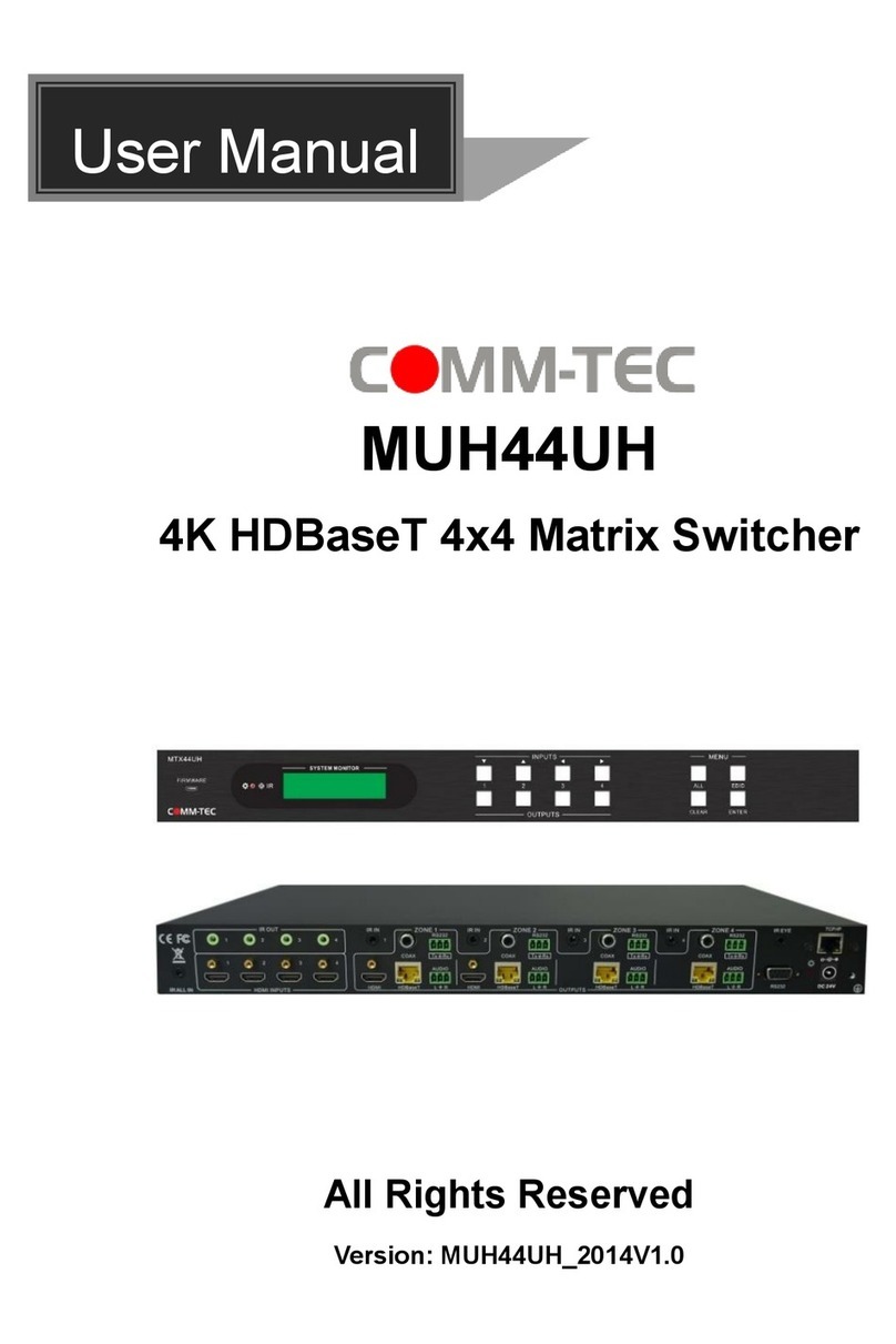 Comm-Tec MUH44UH User manual