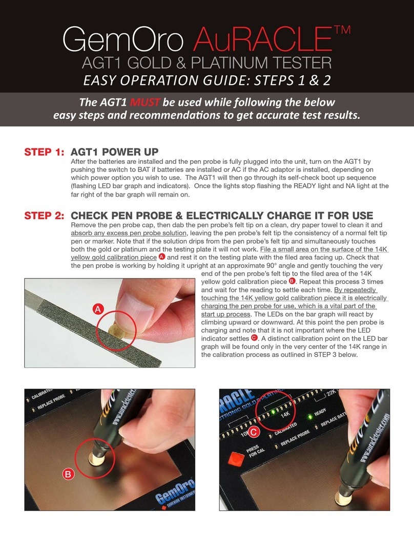 GemOro AuRACLE AGT1 Operation guide