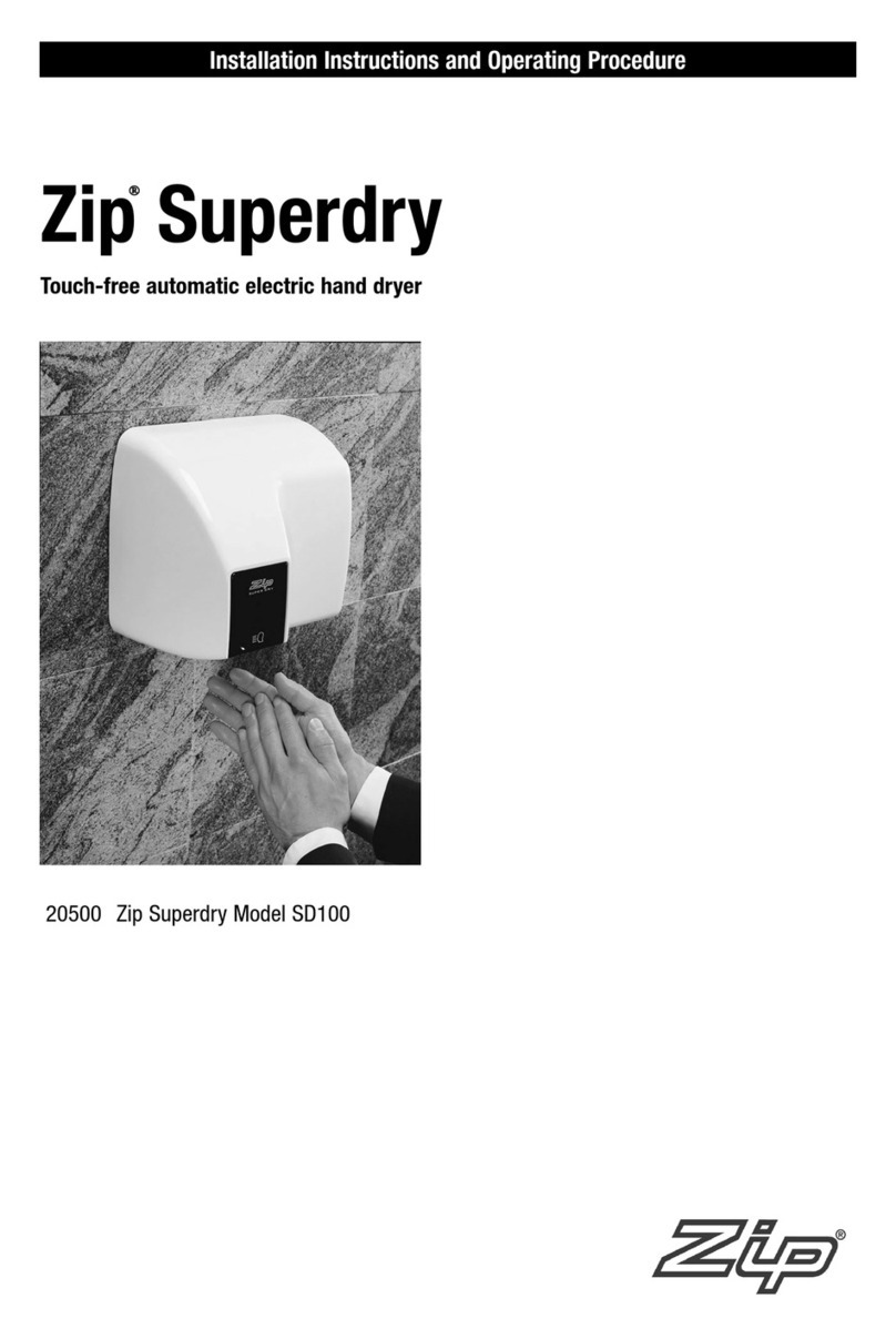 Zip Superdry SD100 Installation instructions and operating guide