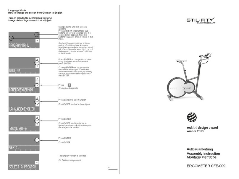 Stil-fit Ergometer SFE-009 Assembly instruction