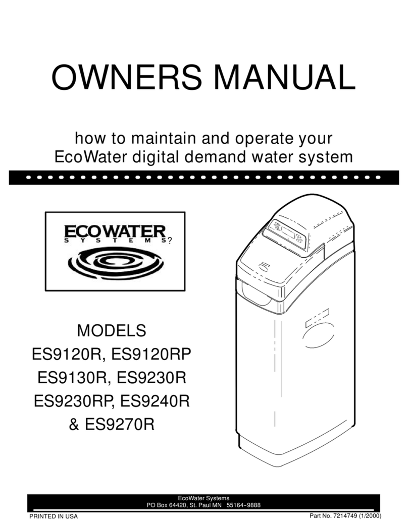 EcoWater ES9120R owner's manual