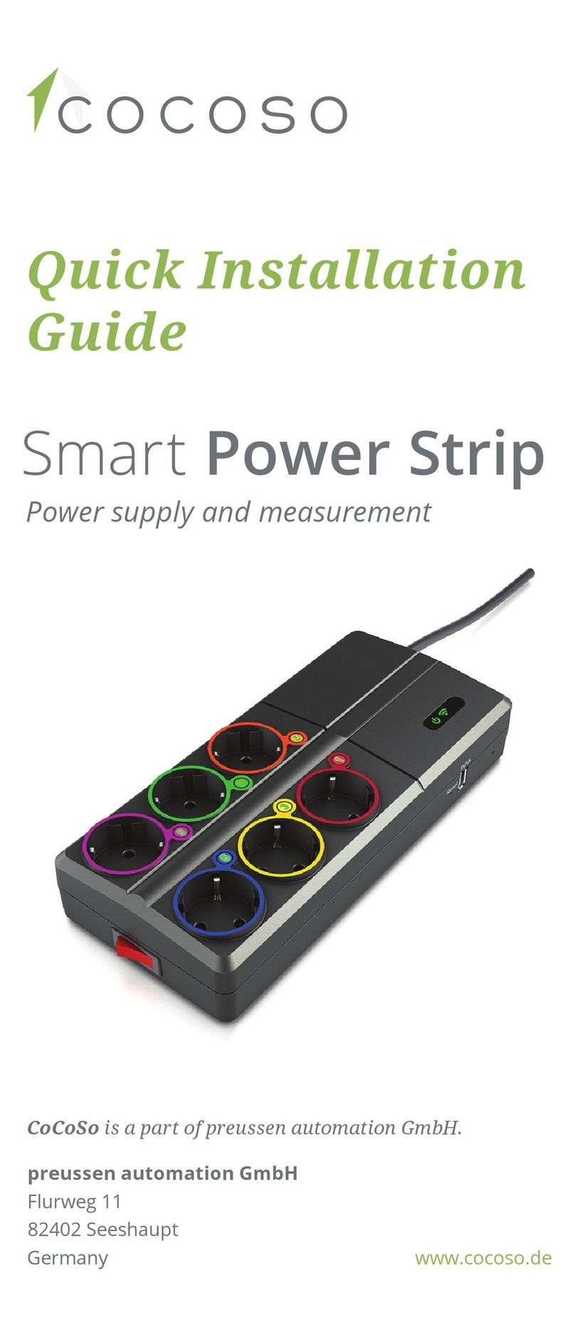 Cocoso Smart Power Strip Quick installation guide Cocoso Smart Power Strip Quick installation guide