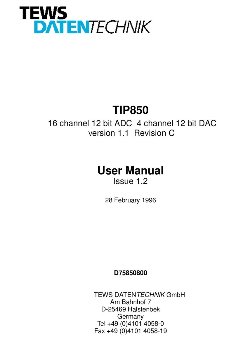 TEWS DATENTECHNIK TIP850 User manual