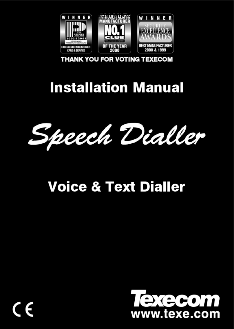 Texecom Speech Dialler installation manual