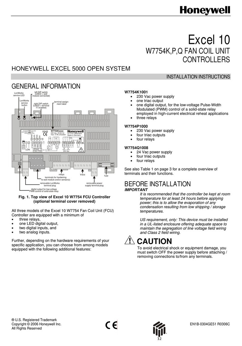 Honeywell Excel 10 User manual