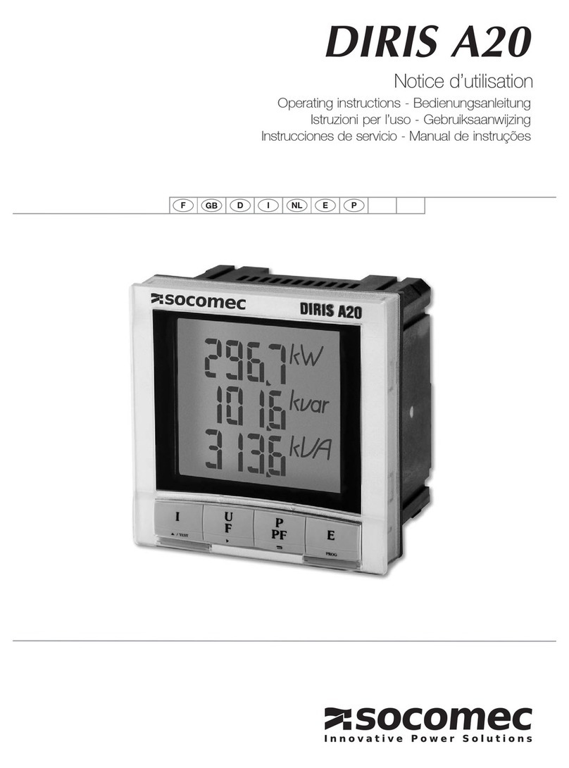 socomec DIRIS A20 operating instructions