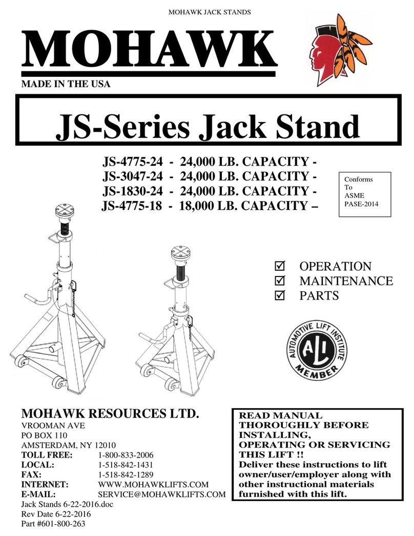 Mohawk JS-4775-24 Operation maintenance manual & parts list