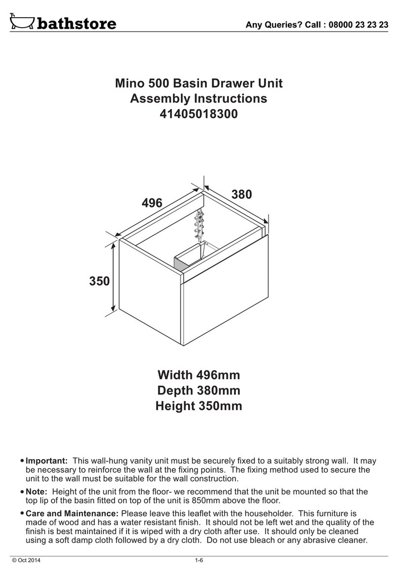 bathstore Mino 500 Assembly instructions