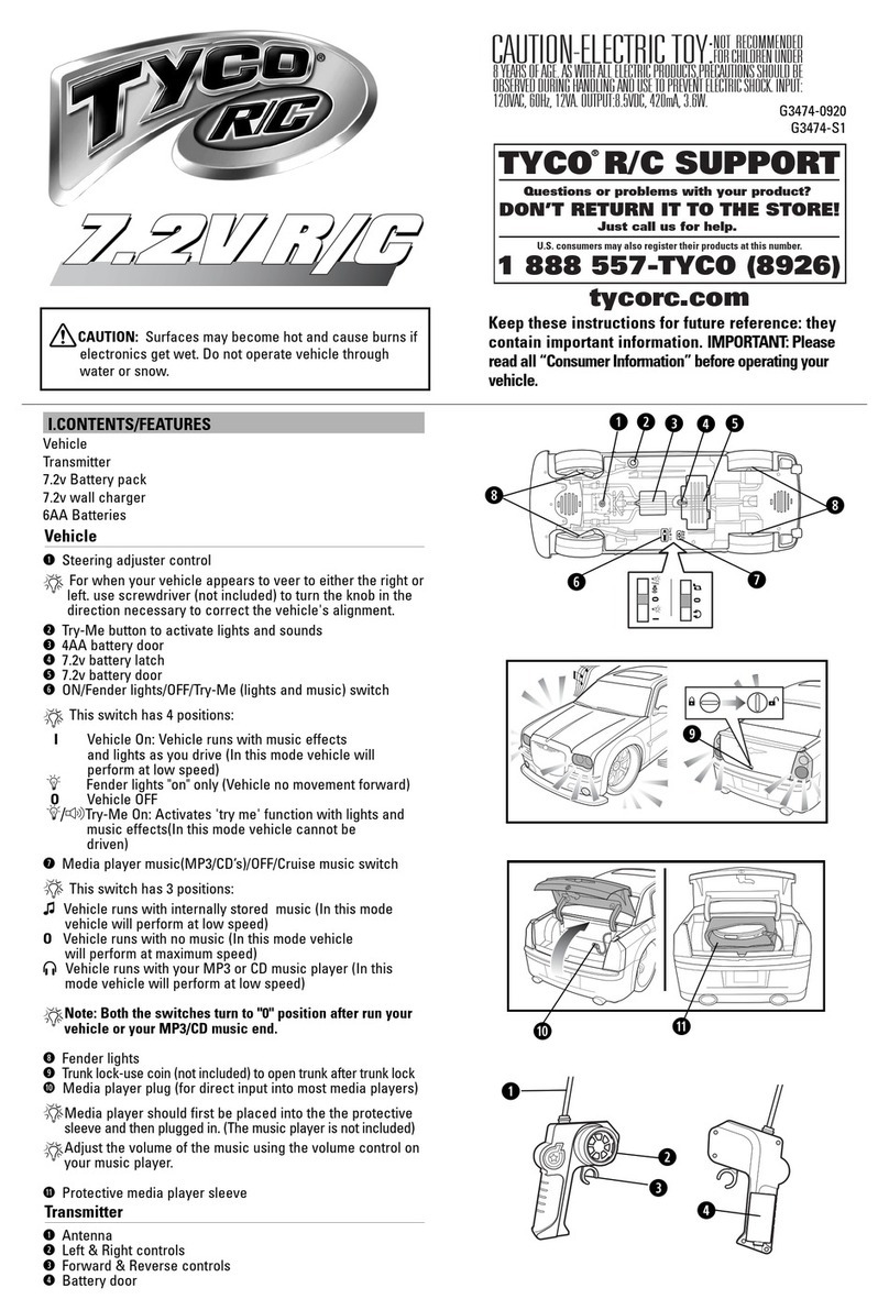 Tyco R/C G3474-0920 User manual