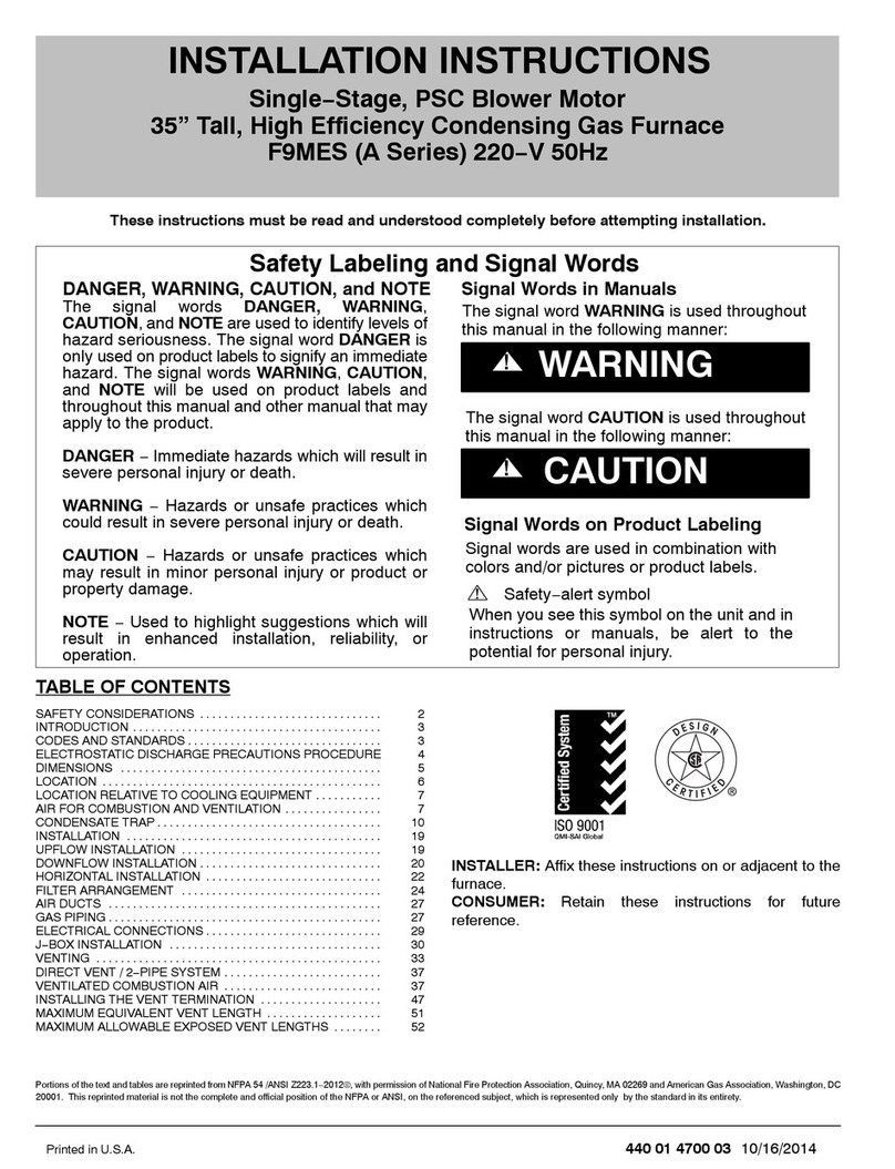 International Comfort Products Corporation F9MES installation instructions International Comfort Products Corporation F9MES installation instructions