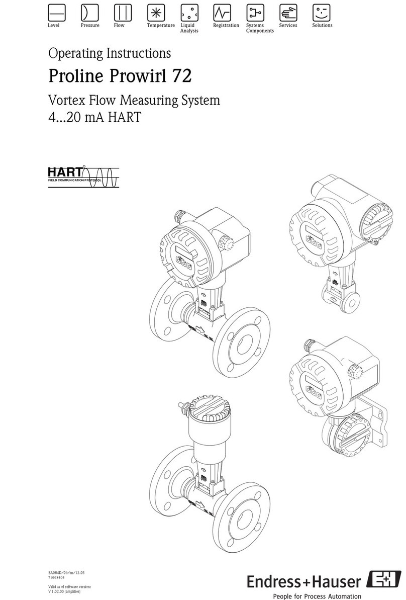 Endress+Hauser Proline Prowirl 72 User manual