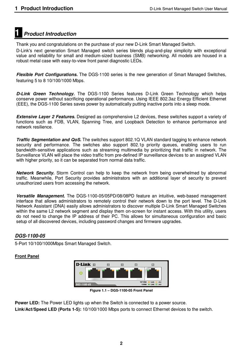 D-Link EasySmart DGS-1100-05 User manual