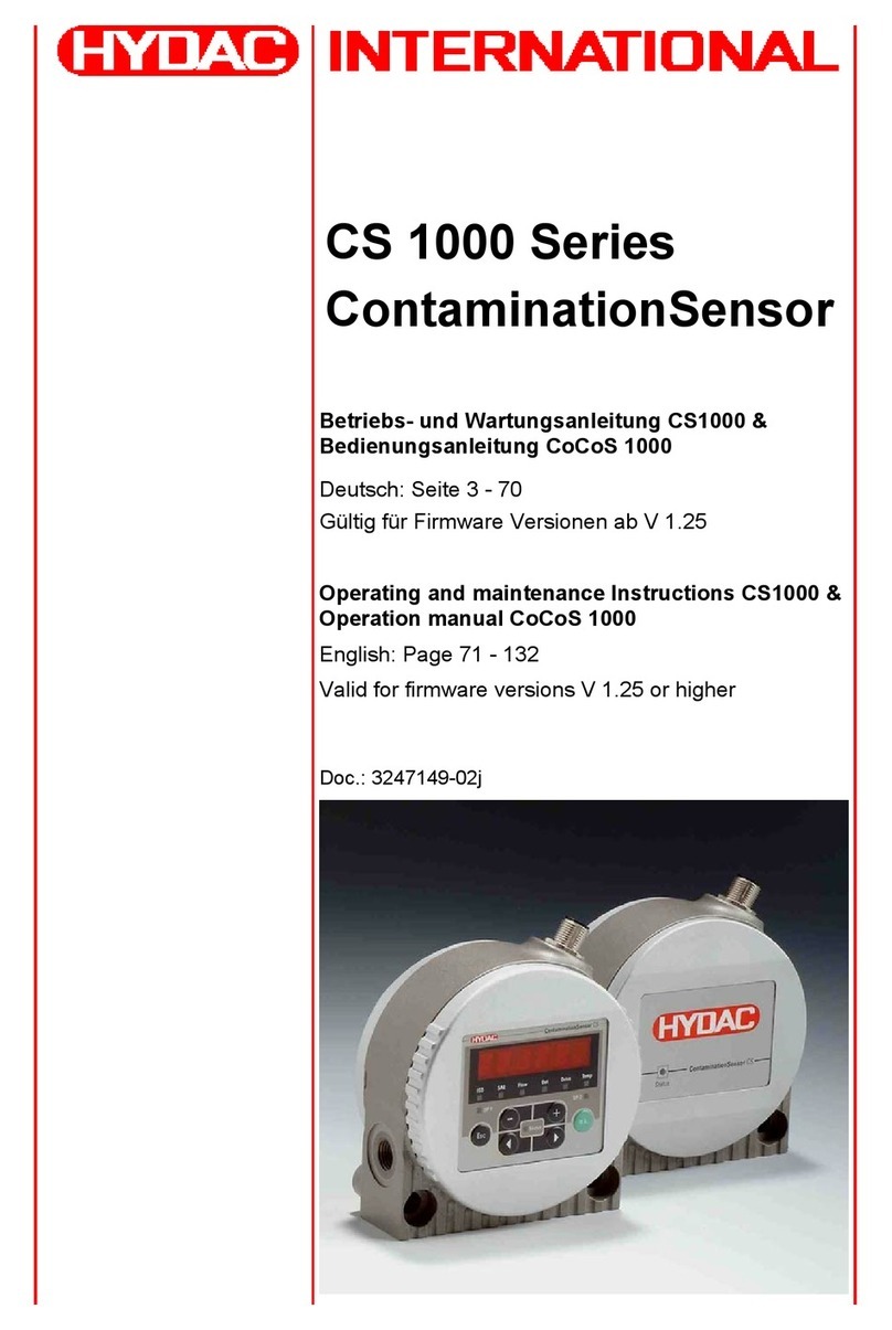 Hydac CS 1000 Series Operating and maintenance instructions