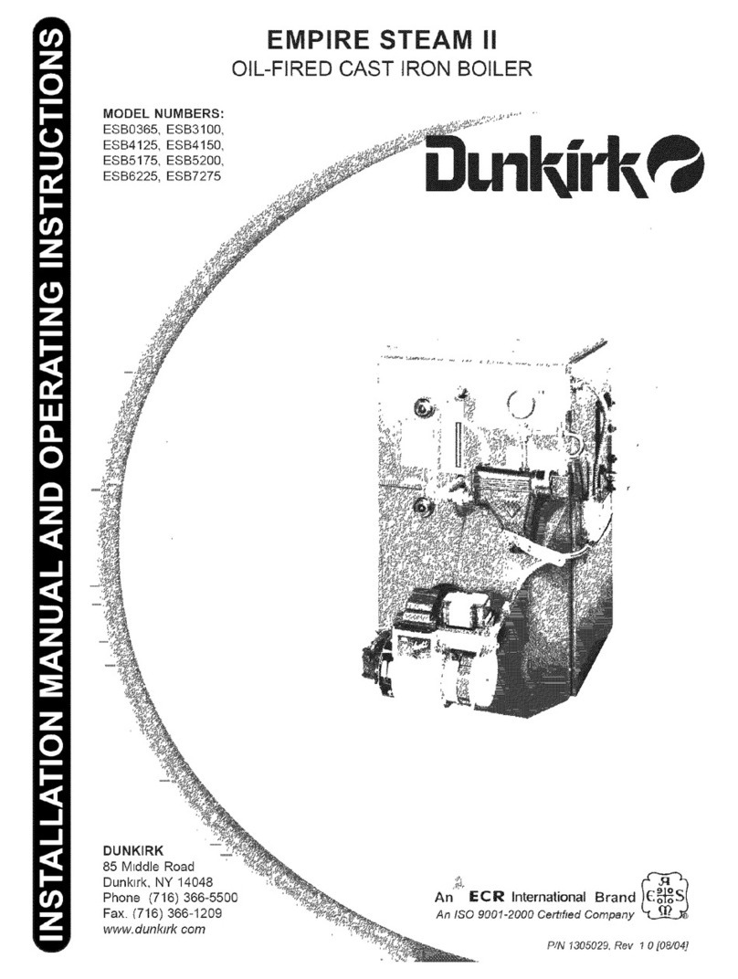 Dunkirk ESB0365 Installation manual and operating instructions