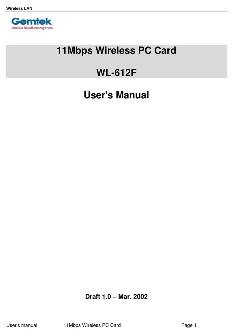 Gemtek WL-612F user manual
