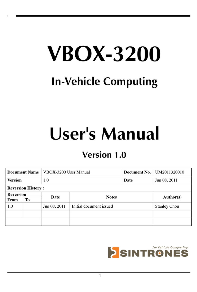Sintrones VBOX-3200 User manual