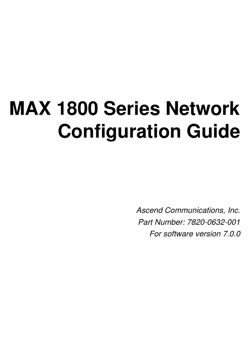 Ascend Communications MAX 1800 Series Network configuration guide Ascend Communications MAX 1800 Series Network configuration guide